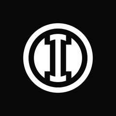 I Logo| I letter logo| I round logo| I cercle logo