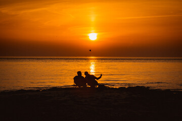 Fototapeta premium sunset on the beach