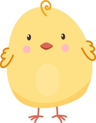 Vector illustration for easter celebration. Cute little chickens. Vector baby illustration. Chicks on a white background