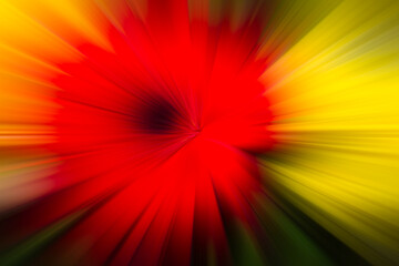 Contrast saturated red, yellow and black speed burst