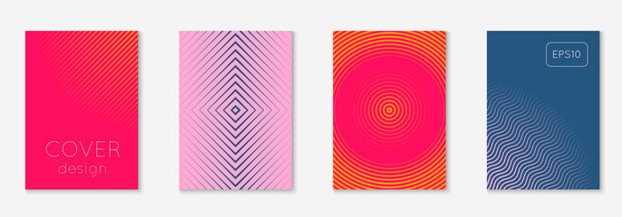 Music cover with minimalist geometric line and trendy shapes.