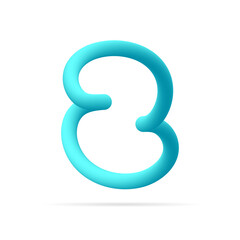2 number blue logo. Line style pure water vector typography for save water identity, ecology graphic resources, clean corporate  labels and more