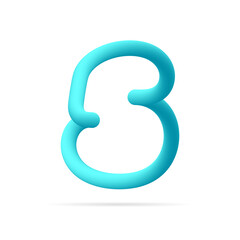 5 number blue logo. Line style pure water vector typography for save water identity, ecology graphic resources, clean corporate  labels and more