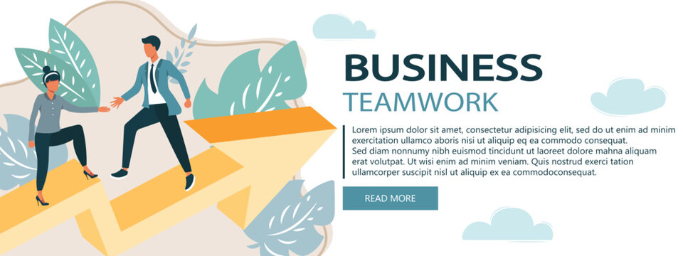 Goal-focused, increase motivation, way to achieve the goal, support and teamwork, help in overcoming obstacles, vector illustration	
