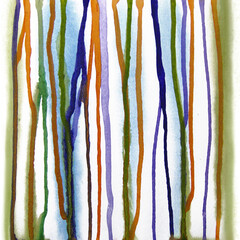 Multicolored watercolor background. Earth strips.