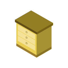 Isometric bedside table
