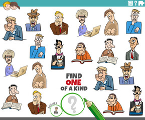 one of a kind game with funny cartoon men characters