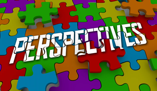 Perspectives Puzzle Pieces Diverse Background Builds Complete Picture 3d Illustration