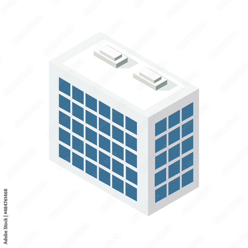 Sticker isometric building