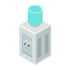 Electric water dispenser isometric