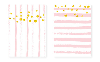 Valentine Template. Stripe Premium Element. Rose