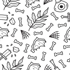 Halloween pattern designs illustration for clothing, wallpapers, backgrounds, posters, books, banners and more