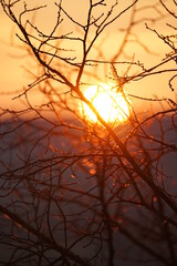 sunset in the mountains