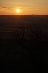 Naklejka premium sunset over the sea