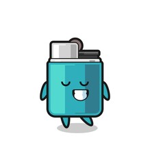 lighter cartoon illustration with a shy expression