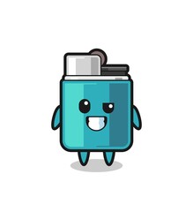 cute lighter mascot with an optimistic face