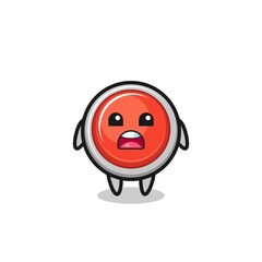 emergency panic button illustration with apologizing expression, saying I am sorry