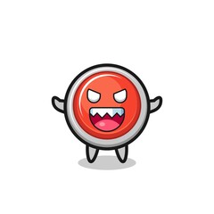 illustration of evil emergency panic button mascot character