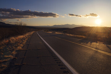 Highway scenery on historic route 80 in the state of arizona