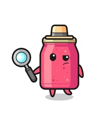 strawberry jam detective character is analyzing a case