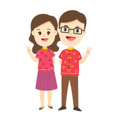 Fototapeta premium Cute couple character vector.