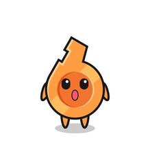 the amazed expression of the whistle cartoon