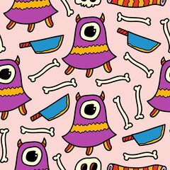 Halloween pattern designs illustration for clothing, wallpapers, backgrounds, posters, books, banners and more