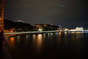 night view of the town
