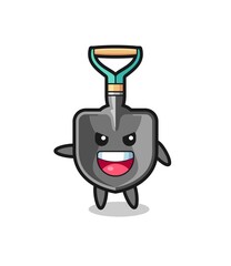 shovel cartoon with very excited pose