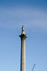 Horatio Nelson's Column Supervising construction site, Trafalgar Square, London, UK