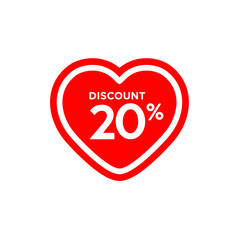 Dsicount 20% Love Sticker