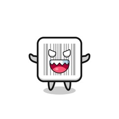 illustration of evil barcode mascot character