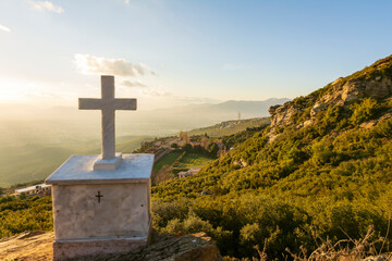 Small Orthodox chapel in Penteli, a mountain to the north of Athens, Greece.