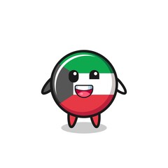 illustration of an kuwait flag character with awkward poses