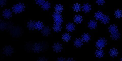 Dark BLUE vector backdrop with chaotic shapes.