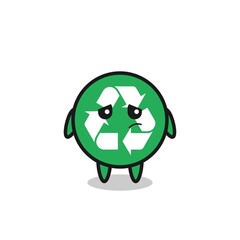 the lazy gesture of recycling cartoon character