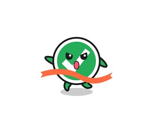 cute check mark illustration is reaching the finish
