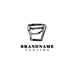 cleaning bucket logo cartoon design template icon cute isolated vector illustration