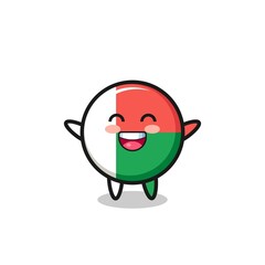 happy baby madagascar flag cartoon character