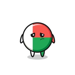 the lazy gesture of madagascar flag cartoon character