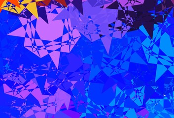 Light Multicolor vector background with polygonal forms.