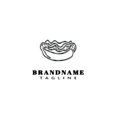 cute hotdog logo cartoon design icon vector illustration