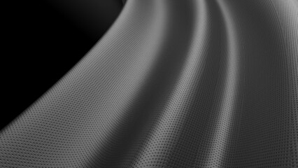 Black Leather Geometric Abstract Background Wall Paper. 3D illustration. 3D high quality rendering. 3D CG.