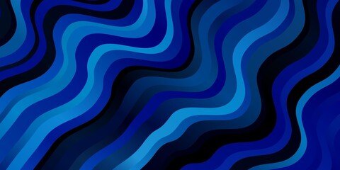 Light BLUE vector background with curves. Colorful illustration in circular style with lines. Template for your UI design.