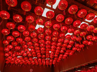 Red Lanterns on Chinese New Year (Lunar New Year) © Tanu4869