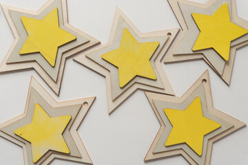Fototapeta premium background pattern with wooden stars