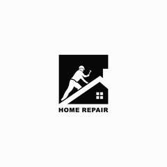 home repair logo design vector