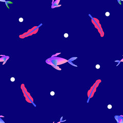 seamless pattern with beautiful underwater theme