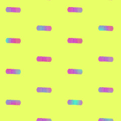 Adhesive plasters pattern in vibrant gradient holographic neon colors. Concept art. Minimal surrealism background