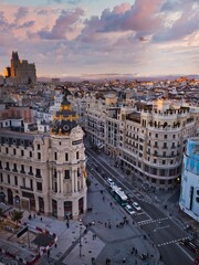 city at sunset